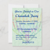 V. Menorah Chanukah partijuitnodigingen Kaart (Achterkant)