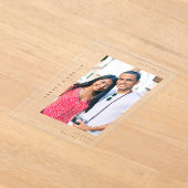 V MOD 2 Eenvoudige foto De datum opslaan Acryl Uitnodigingen (Laagn)