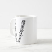 "V"-Mok Koffiemok (Voorkant links)