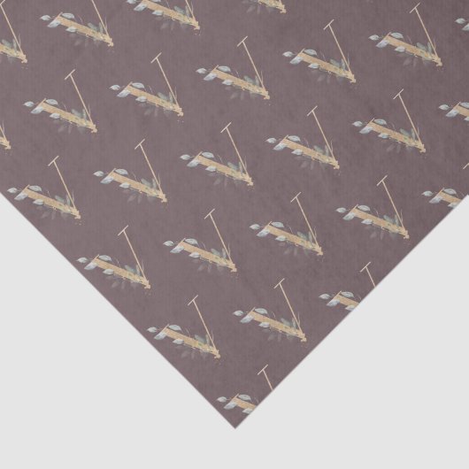 V Monogram Floral Tissuepapier (Detail)