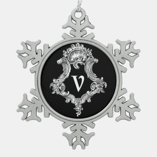 V Monogram Initiaal Ornament (Voorkant)