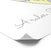 V monogram kunst Valda meisjes naam poster (Hoek)