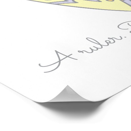 V monogram kunst Valda meisjes naam poster (Hoek)