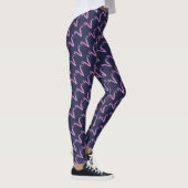 V monogram paarse leggings met patronen (Rechts)