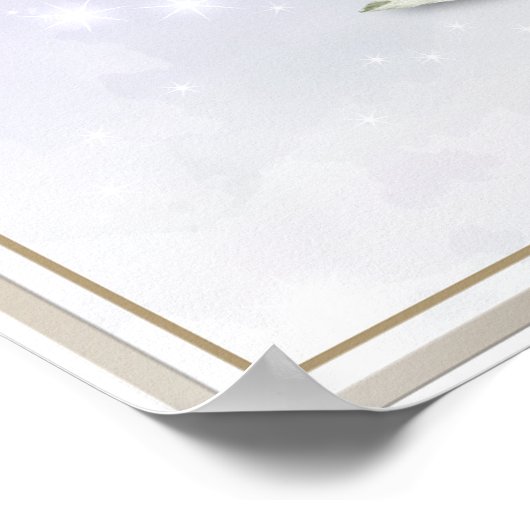 V Monogram roze Rose Poster (Hoek)