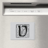 V Monogramm schwarz Magneet (Insitu (Vaatwasser))