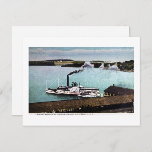 V. Mt. Washington, Lake Winnipesaukee, N.H. Briefkaart (Voorkant / Achterkant)