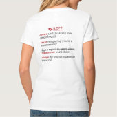 V-Neck Shirt voor vrouwen: Alleen een schrijver ka (Achterkant)