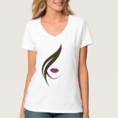 V-Neck T-Shirt Vogue Graphic Daily Weekend voor vr (Voorkant)