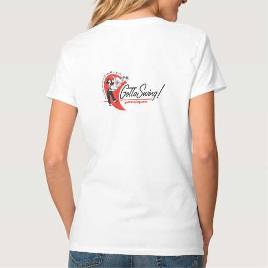 V-Neck T Shirt voor vrouwen (Achterkant)