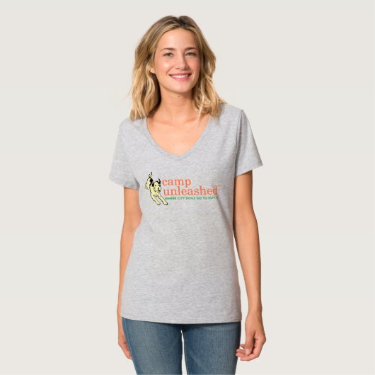 V-Neck T-Shirt, vrouwen T-shirt (Voorkant volledig)