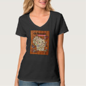 V Neck T - Wisconsin Supper Club Map T-shirt (Voorkant)