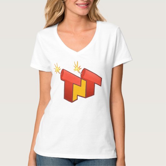 V-Neck voor vrouwen (LOGO) T-shirt (Voorkant)