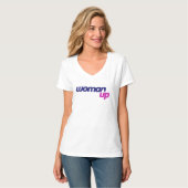 V-nek in wit t-shirt (Voorkant volledig)