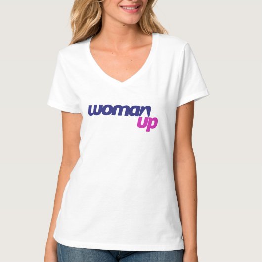 V-nek in wit t-shirt (Voorkant)