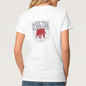 V-nek van vrouwen Red de olifanten T-shirt (Achterkant)