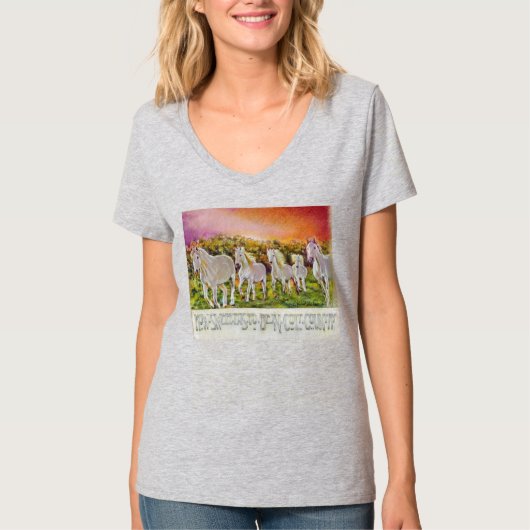 V-nek voor vrouwen t-shirt (Voorkant)