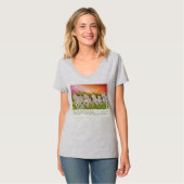 V-nek voor vrouwen t-shirt (Voorkant volledig)