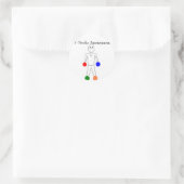 V-nekken anoniem ronde sticker (Tas)
