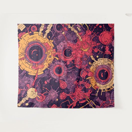 V-puls-6 wandtapijt wandkleed (Voorkant (horizontaal))