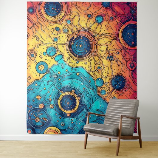 V-Pulse 7 wandtapijt Wandkleed (In situ)