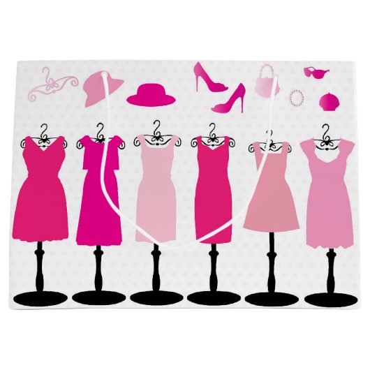 V Roze klep - Gift Bag Groot Cadeauzakje (Voorkant)