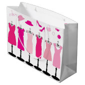 V Roze klep - Gift Bag Groot Cadeauzakje (Achterkant Gekanteld)