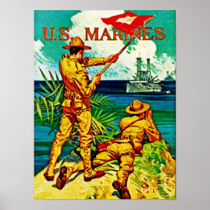 V.S. Marines ~ Signal Flag Poster