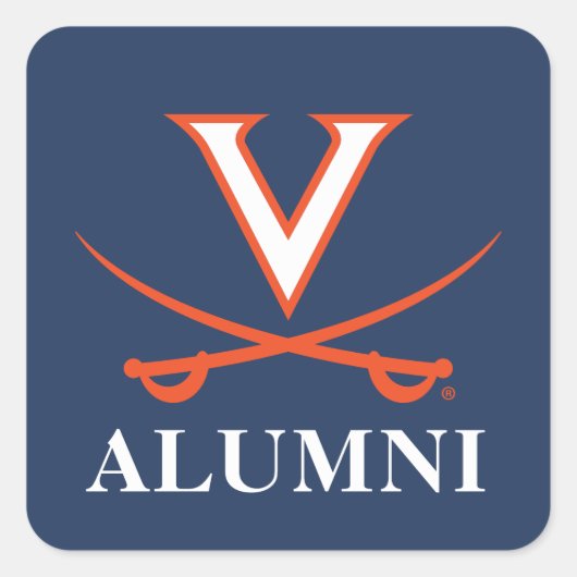 V Saber Alumni Vierkante Sticker (Voorkant)