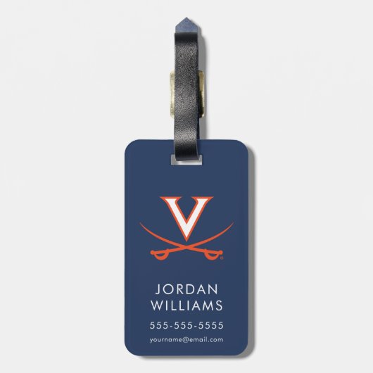 V Saber Bagagelabel (Achterkant verticaal)