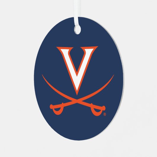 V Saber Metalen Ornament (Voorkant links)