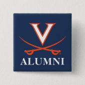 V Sabre Alumni Vierkante Button 5,1 Cm (Voorkant)