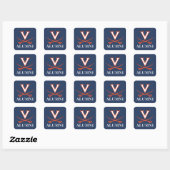 V Sabre Alumni Vierkante Sticker (Vel)