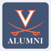V Sabre Alumni Vierkante Sticker (Voorkant)