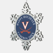 V Sabre Tin Sneeuwvlok Ornament (Rechts)