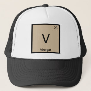 V - Scheikunde Periodiek Systeem Symbool Azijn Trucker Pet