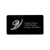 V Script "Diamond Bling"-label Etiket (Voorkant)