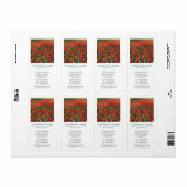 V Square Photo - Bed of Red Tulips 02 Etiket (Full Sheet)