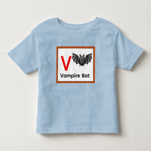 V staat voor Vampire Bat Kinder Shirts (Voorkant)