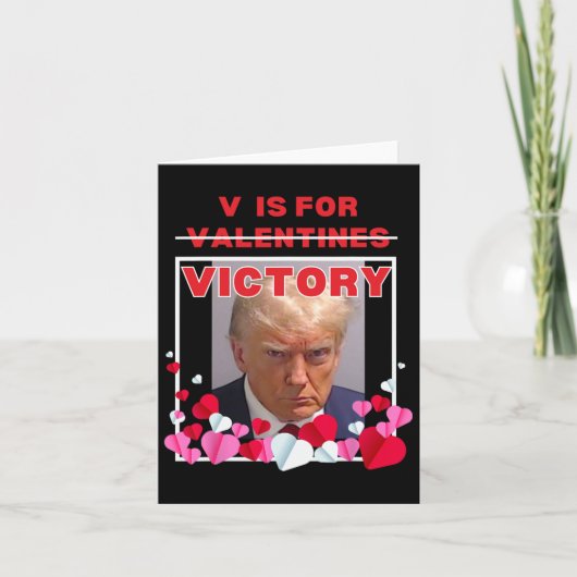 V staat voor Victory Funny Trump Valentijnsdag 202 Kaart (Voorkant)