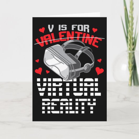 V staat voor Virtuele Realiteit Grappige Retro Val Kaart (Voorkant)