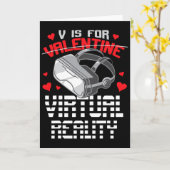 V staat voor Virtuele Realiteit Grappige Retro Val Kaart (Gele Bloem)