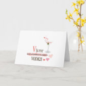 V staat voor Vodka Kaart (Gele Bloem)