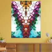 V-Stapelpiramide Canvas Afdruk (Insitu (Woonkamer))