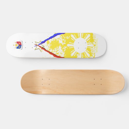 V-stijl Filipijnse vlag Skateboard Deck (Horizontaal)
