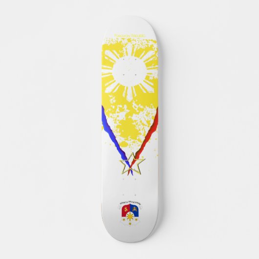 V-stijl Filipijnse vlag Skateboard Deck (Voorkant)