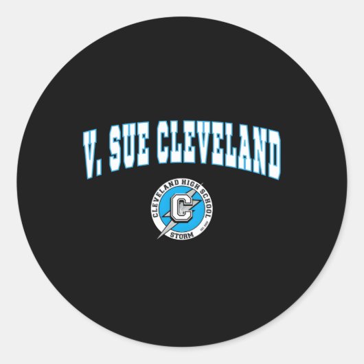 V Sue Cleveland High School Storm C2 Ronde Sticker (Voorkant)