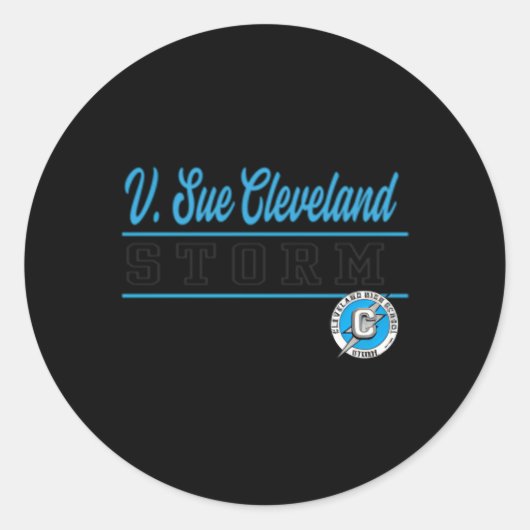 V Sue Cleveland High School Storm C4 Ronde Sticker (Voorkant)