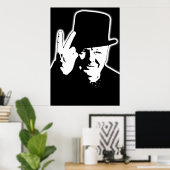 V-teken Victory V 1943 WWWinston Churchill Poster (Thuiskantoor)