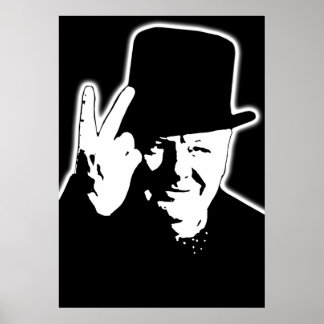 V-teken Victory V 1943 WWWinston Churchill Poster